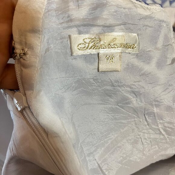 Shoshanna‎ Women's Blue & White Brandt Dress RTR Size 12 - Picture 7 of 11